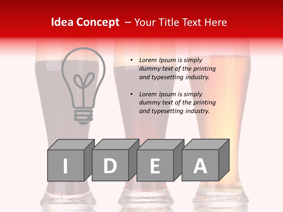 Bar Beaker Isolated PowerPoint Template