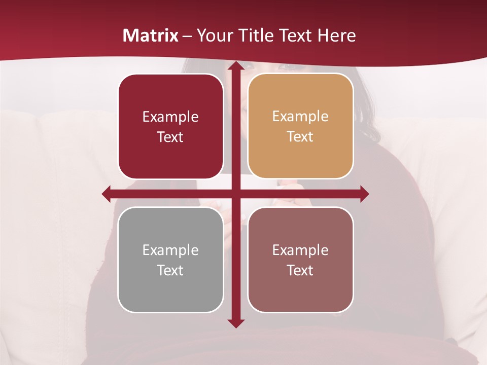 A Woman Sitting On A Couch Holding A Cup Of Coffee PowerPoint Template