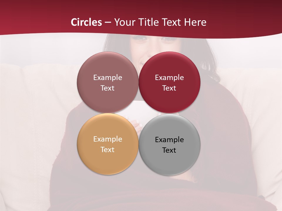 A Woman Sitting On A Couch Holding A Cup Of Coffee PowerPoint Template