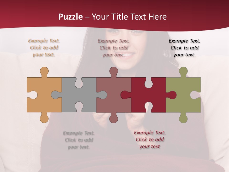 A Woman Sitting On A Couch Holding A Cup Of Coffee PowerPoint Template