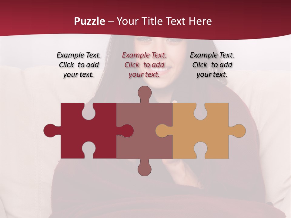 A Woman Sitting On A Couch Holding A Cup Of Coffee PowerPoint Template