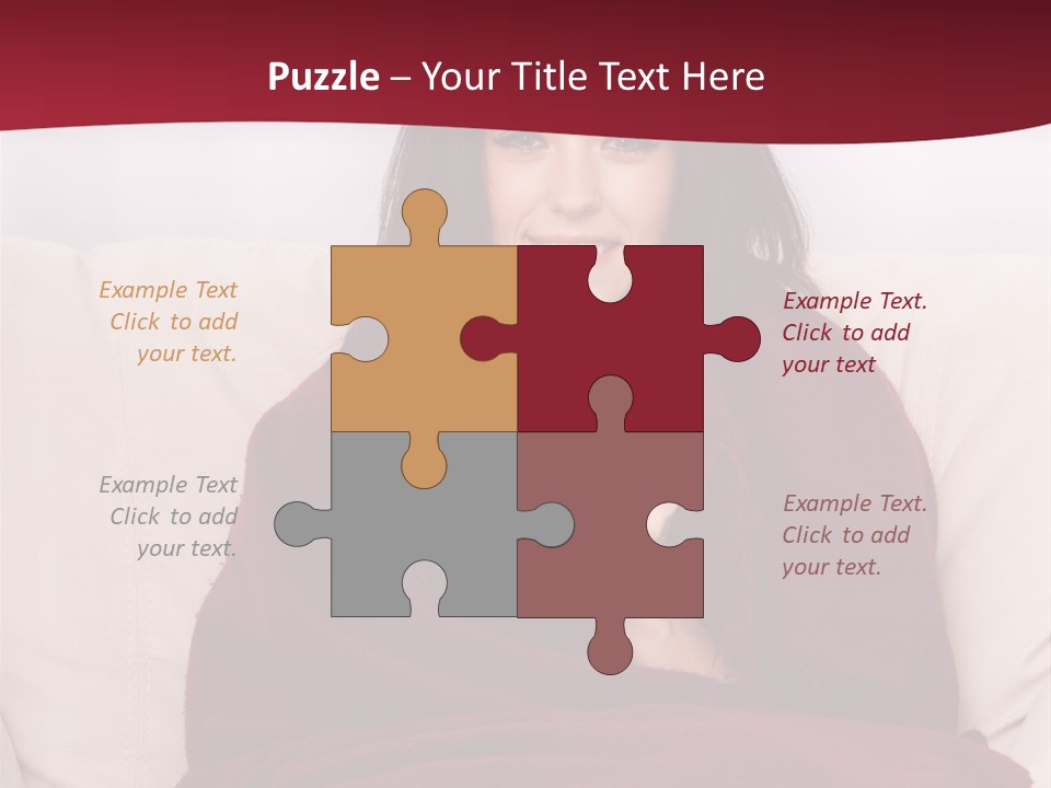 A Woman Sitting On A Couch Holding A Cup Of Coffee PowerPoint Template