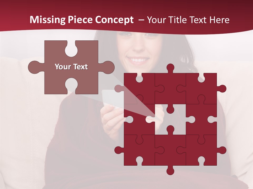 A Woman Sitting On A Couch Holding A Cup Of Coffee PowerPoint Template