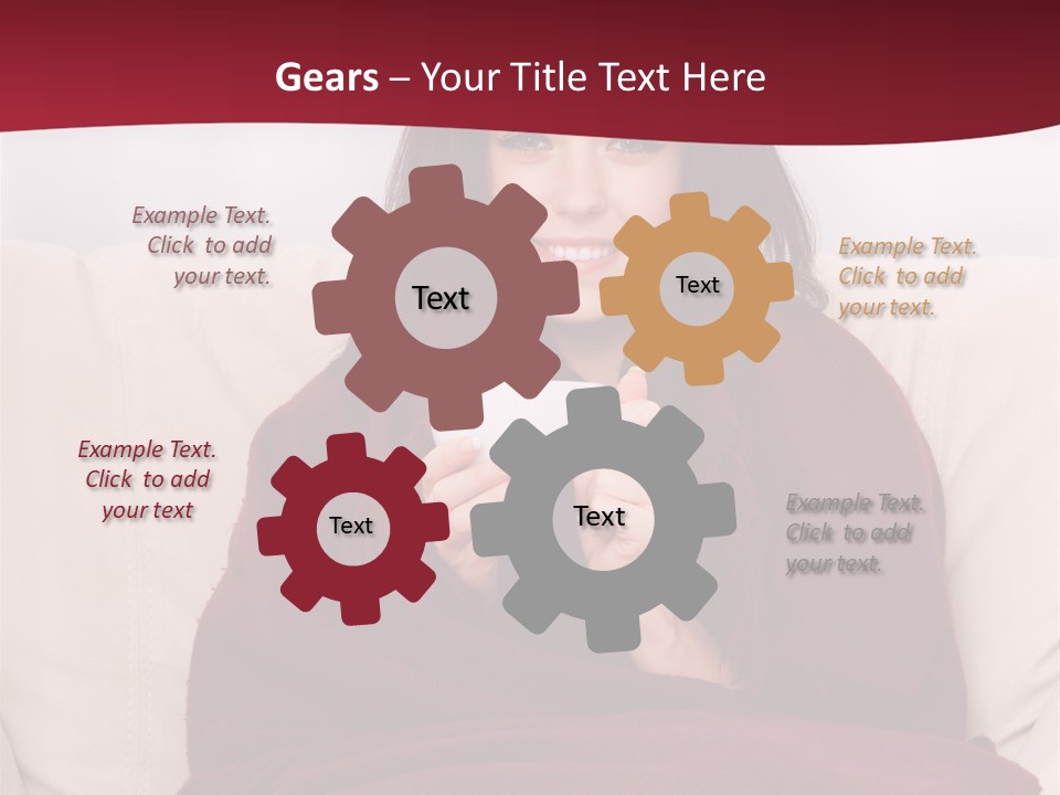 A Woman Sitting On A Couch Holding A Cup Of Coffee PowerPoint Template