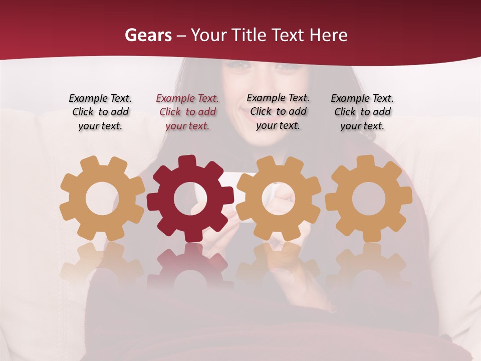 A Woman Sitting On A Couch Holding A Cup Of Coffee PowerPoint Template