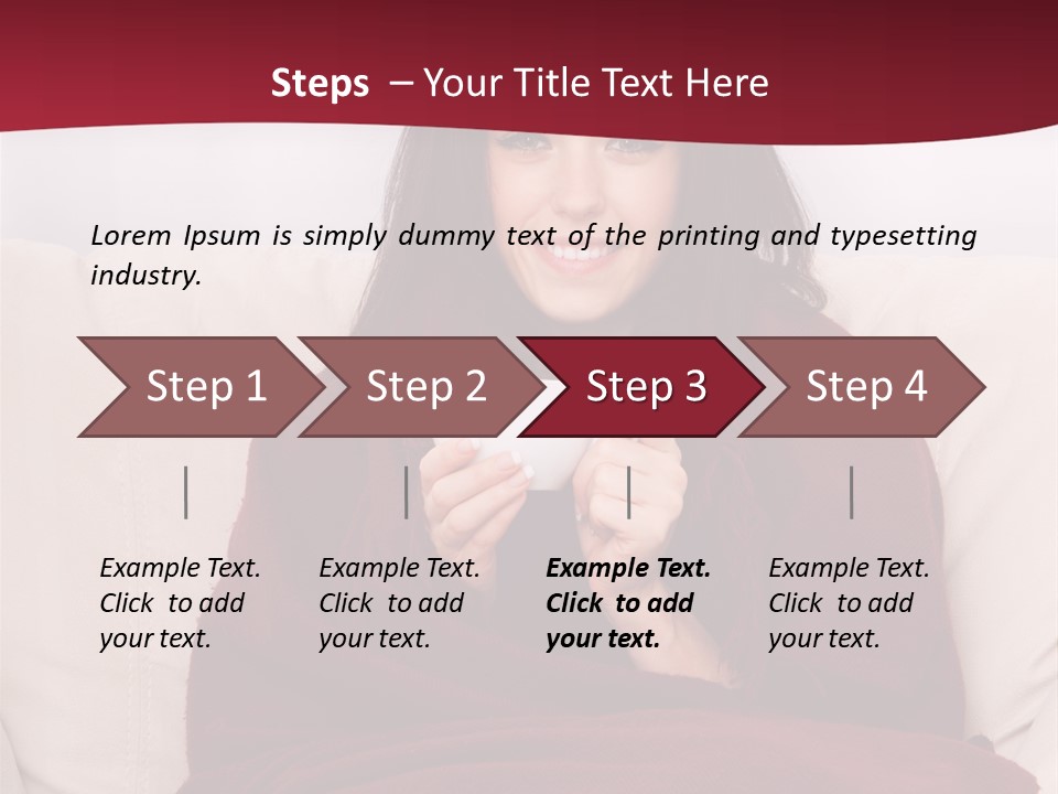 A Woman Sitting On A Couch Holding A Cup Of Coffee PowerPoint Template