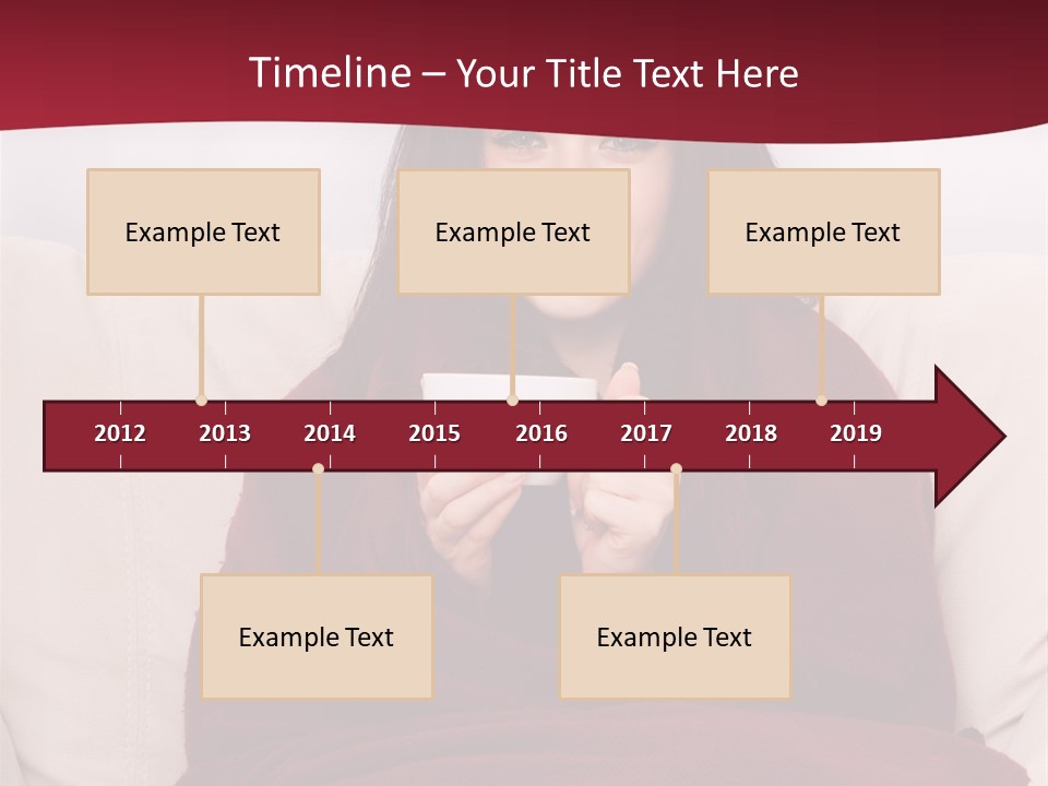 A Woman Sitting On A Couch Holding A Cup Of Coffee PowerPoint Template