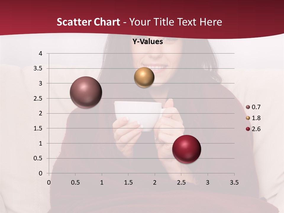 A Woman Sitting On A Couch Holding A Cup Of Coffee PowerPoint Template