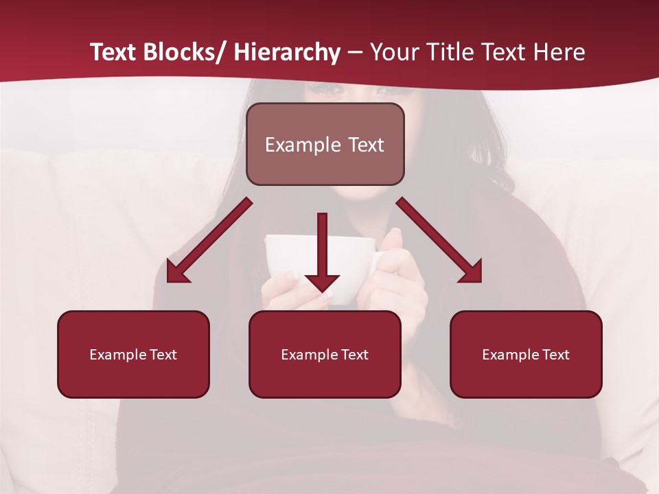 A Woman Sitting On A Couch Holding A Cup Of Coffee PowerPoint Template