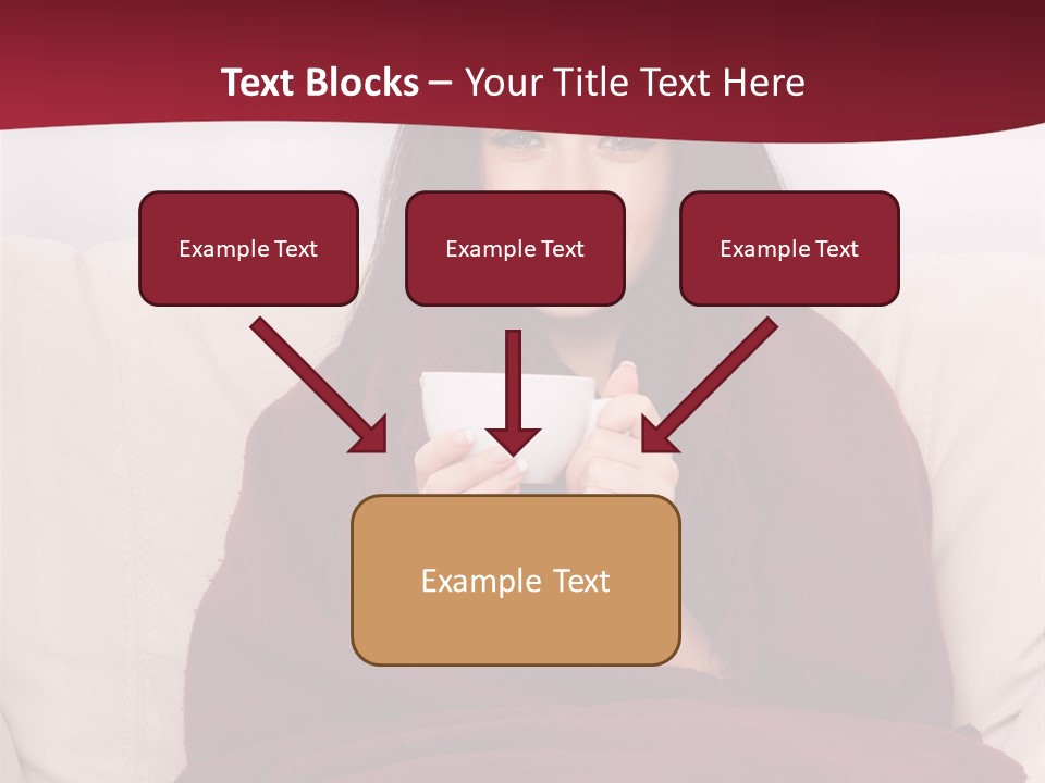 A Woman Sitting On A Couch Holding A Cup Of Coffee PowerPoint Template