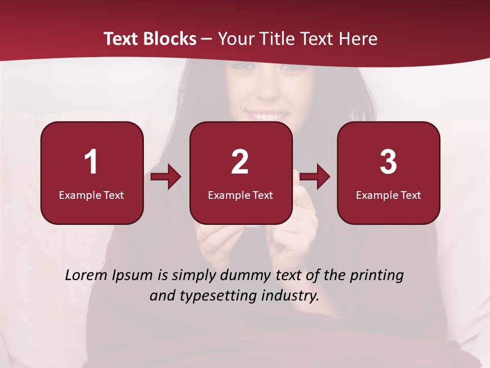 A Woman Sitting On A Couch Holding A Cup Of Coffee PowerPoint Template