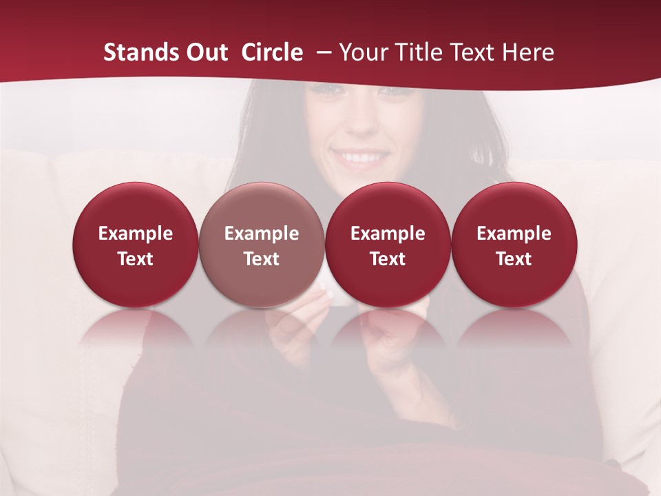 A Woman Sitting On A Couch Holding A Cup Of Coffee PowerPoint Template