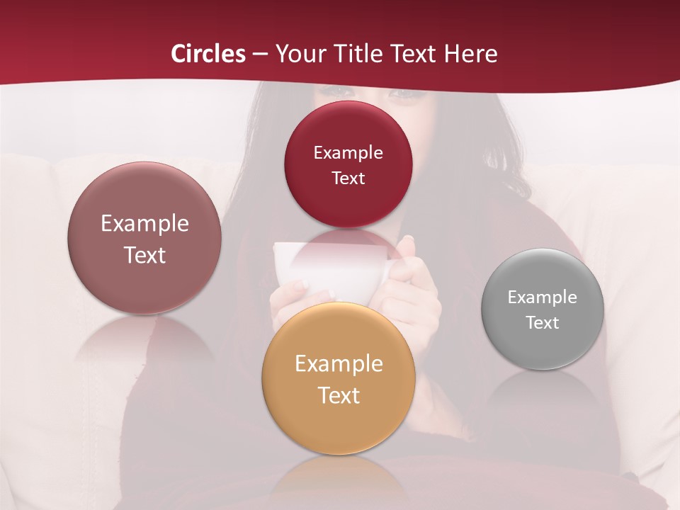 A Woman Sitting On A Couch Holding A Cup Of Coffee PowerPoint Template