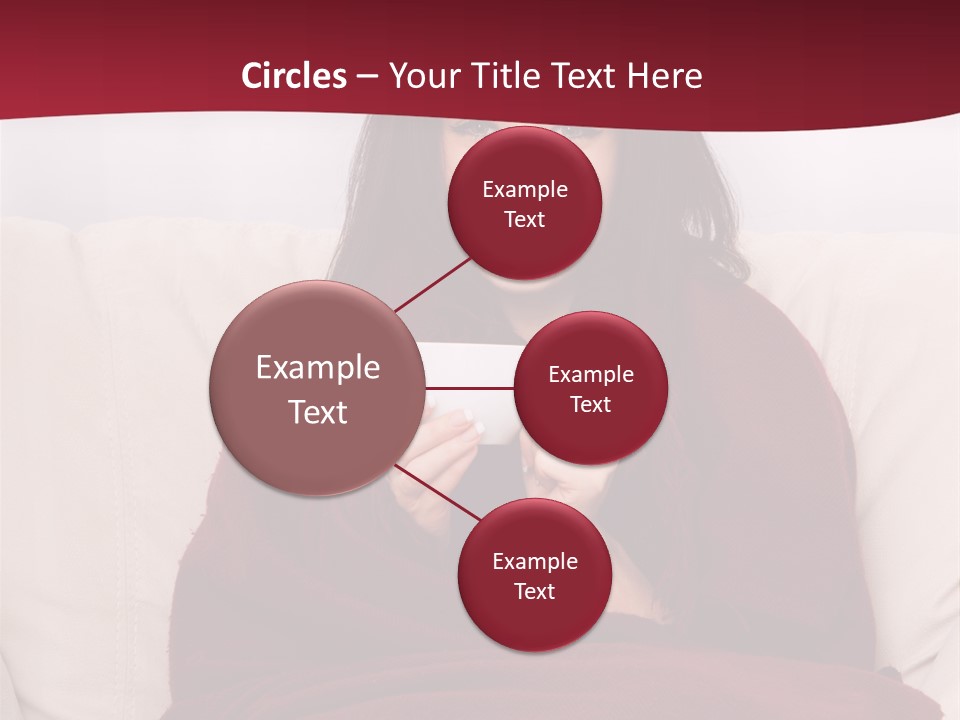 A Woman Sitting On A Couch Holding A Cup Of Coffee PowerPoint Template