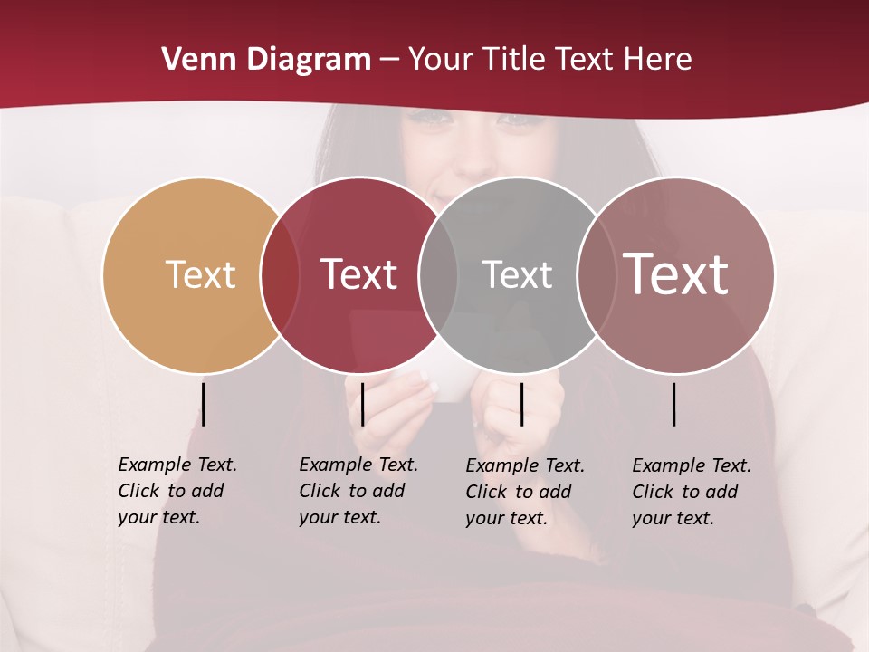 A Woman Sitting On A Couch Holding A Cup Of Coffee PowerPoint Template