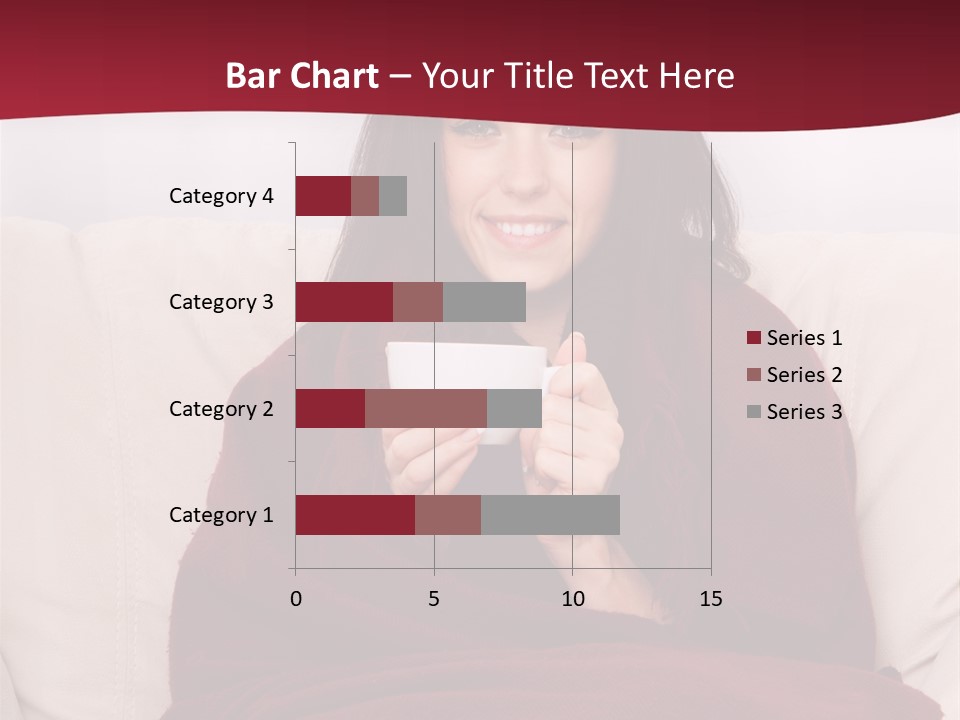 A Woman Sitting On A Couch Holding A Cup Of Coffee PowerPoint Template