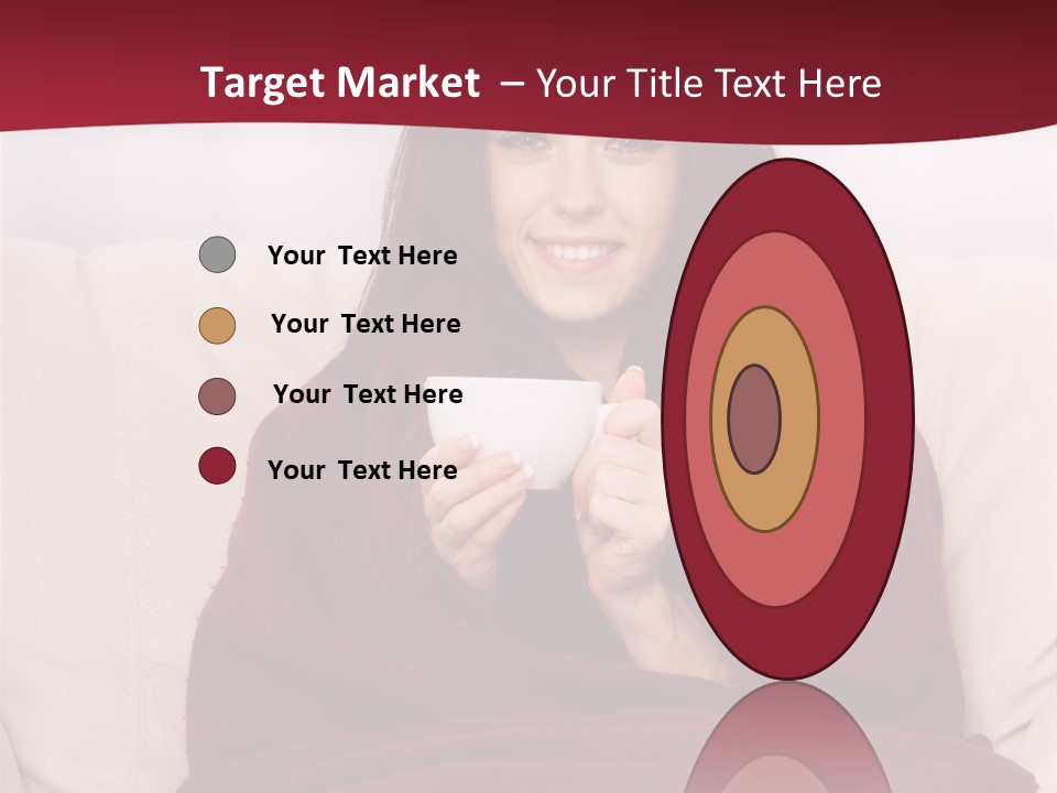 A Woman Sitting On A Couch Holding A Cup Of Coffee PowerPoint Template