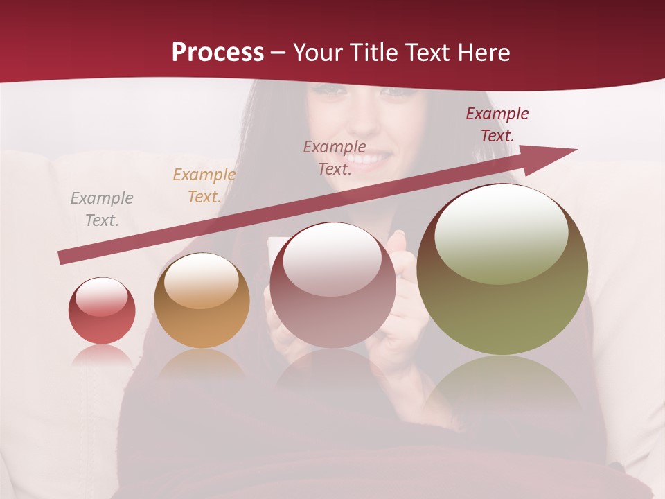 A Woman Sitting On A Couch Holding A Cup Of Coffee PowerPoint Template