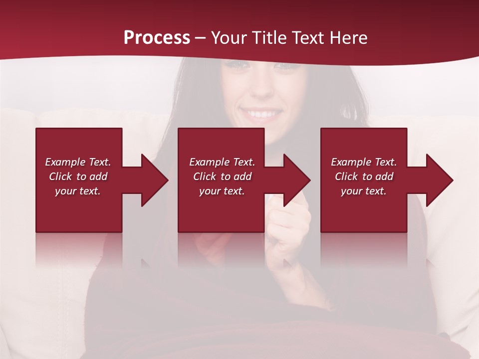 A Woman Sitting On A Couch Holding A Cup Of Coffee PowerPoint Template