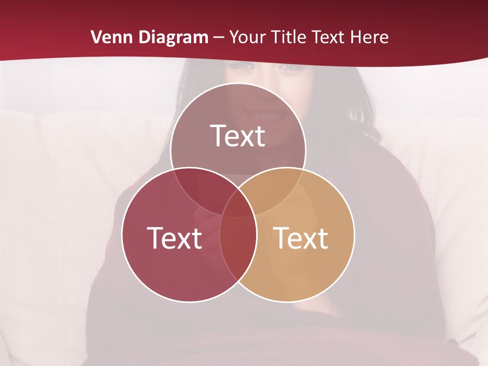 A Woman Sitting On A Couch Holding A Cup Of Coffee PowerPoint Template