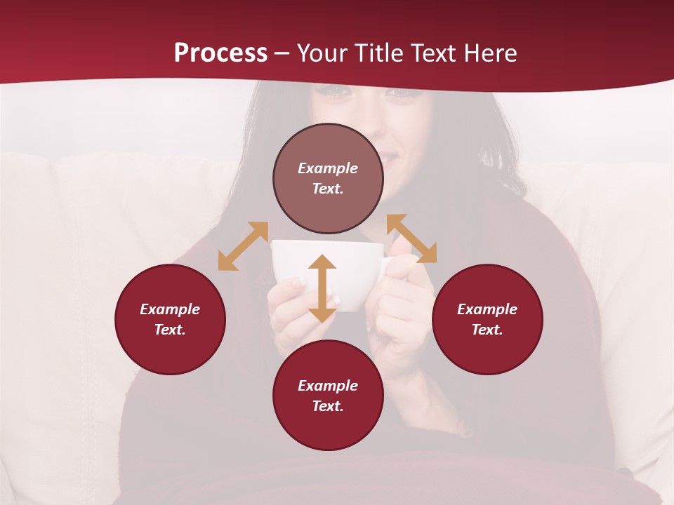 A Woman Sitting On A Couch Holding A Cup Of Coffee PowerPoint Template