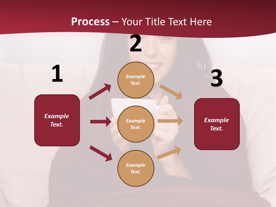 A Woman Sitting On A Couch Holding A Cup Of Coffee PowerPoint Template