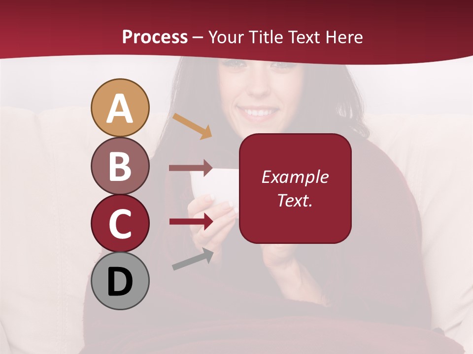 A Woman Sitting On A Couch Holding A Cup Of Coffee PowerPoint Template