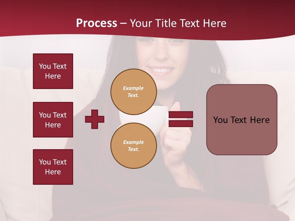 A Woman Sitting On A Couch Holding A Cup Of Coffee PowerPoint Template