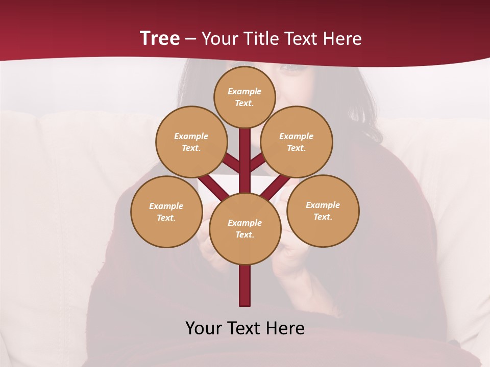 A Woman Sitting On A Couch Holding A Cup Of Coffee PowerPoint Template