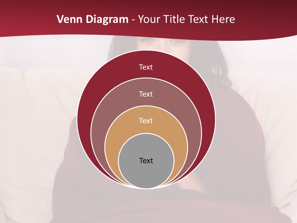 A Woman Sitting On A Couch Holding A Cup Of Coffee PowerPoint Template