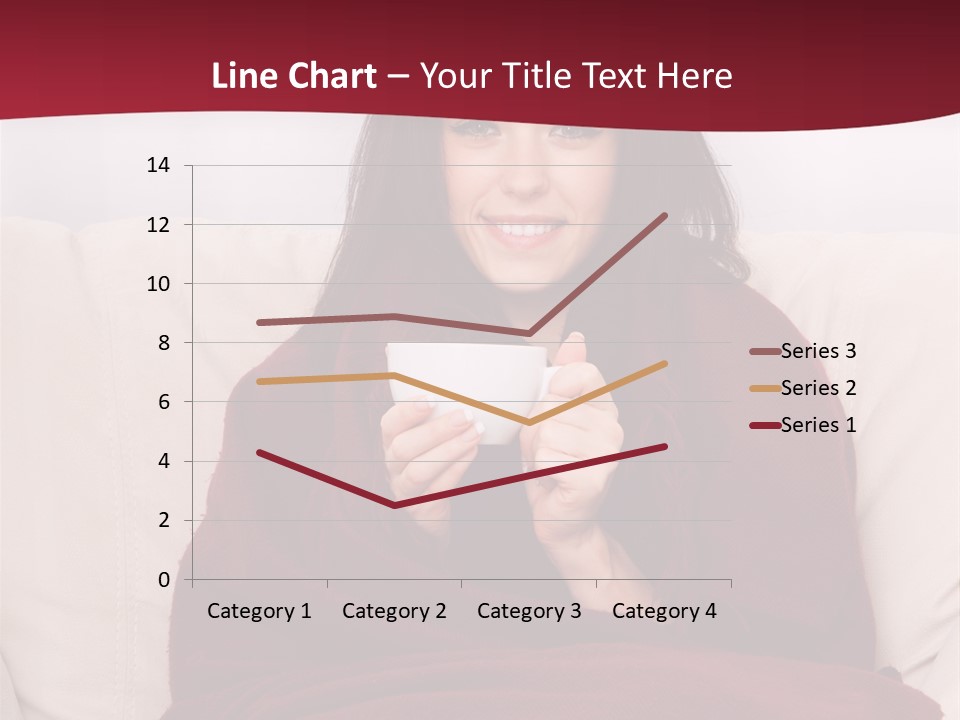 A Woman Sitting On A Couch Holding A Cup Of Coffee PowerPoint Template
