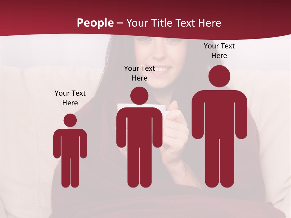 A Woman Sitting On A Couch Holding A Cup Of Coffee PowerPoint Template