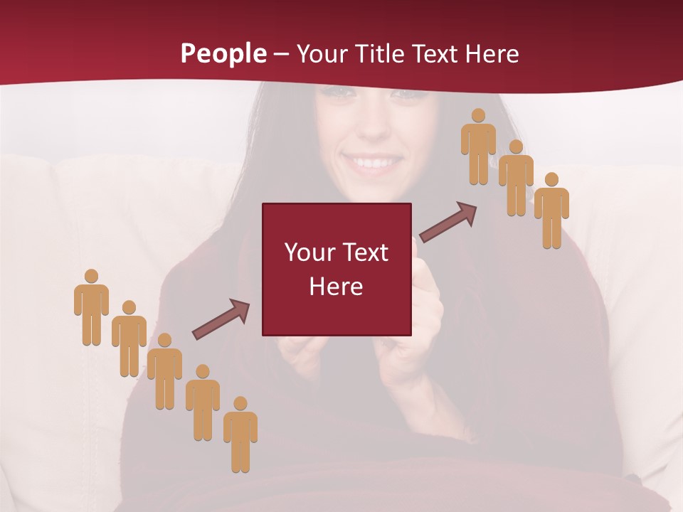 A Woman Sitting On A Couch Holding A Cup Of Coffee PowerPoint Template