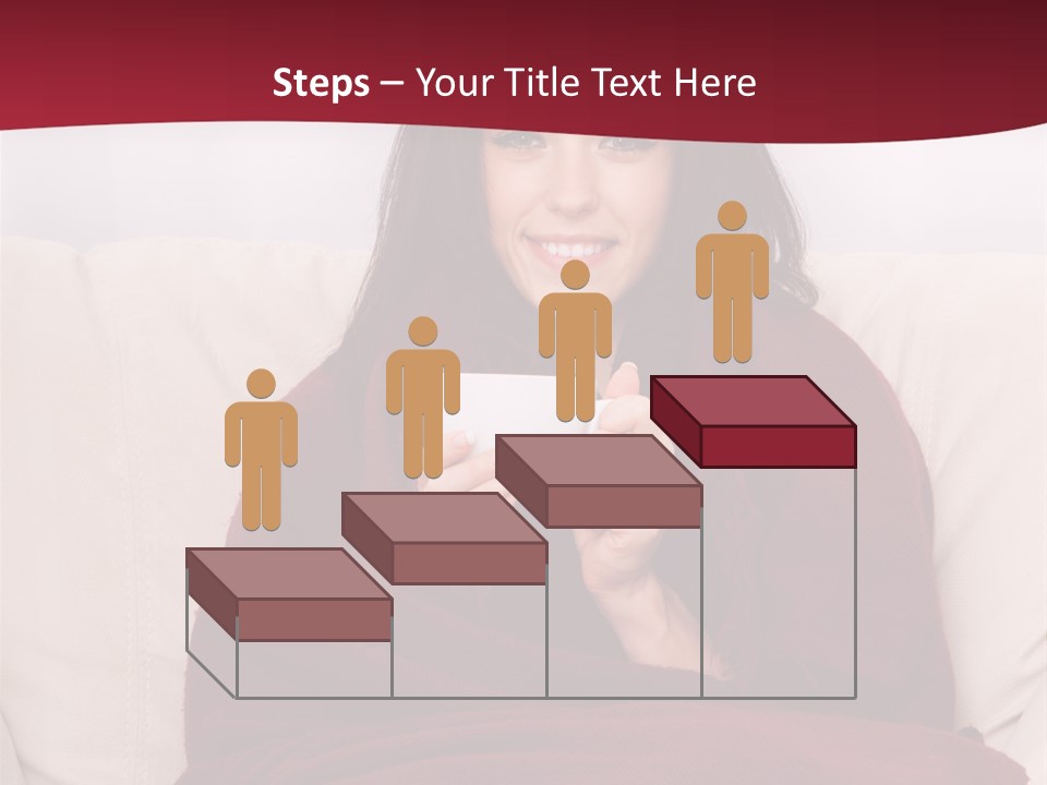 A Woman Sitting On A Couch Holding A Cup Of Coffee PowerPoint Template