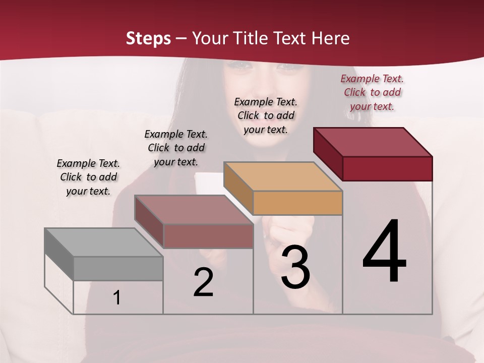 A Woman Sitting On A Couch Holding A Cup Of Coffee PowerPoint Template