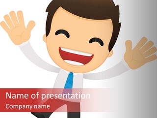 Cheerful Worker Comedy PowerPoint Template