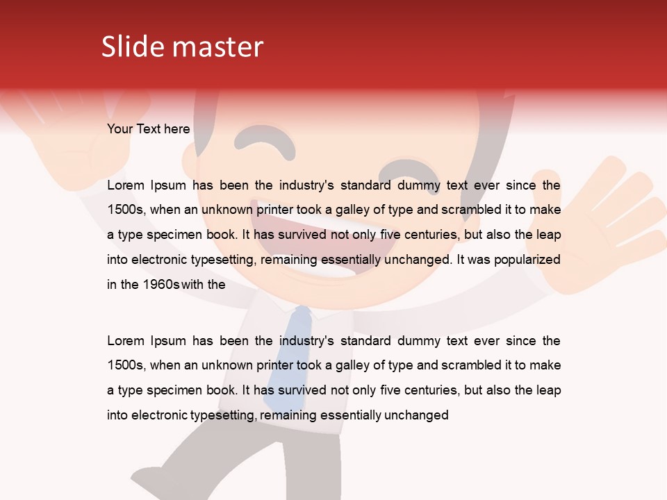 Cheerful Worker Comedy PowerPoint Template