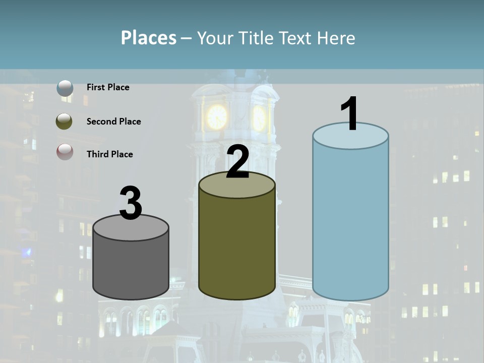 Evening Financial District America PowerPoint Template