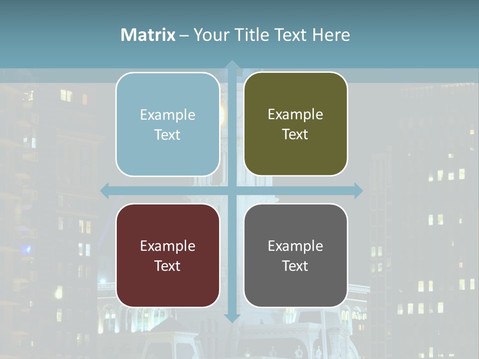 Evening Financial District America PowerPoint Template