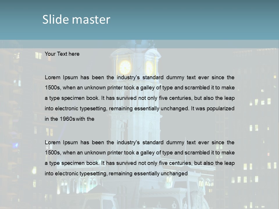 Evening Financial District America PowerPoint Template