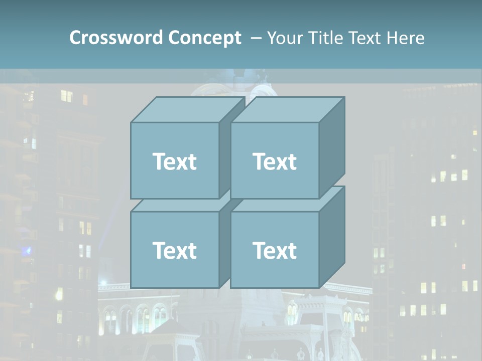 Evening Financial District America PowerPoint Template