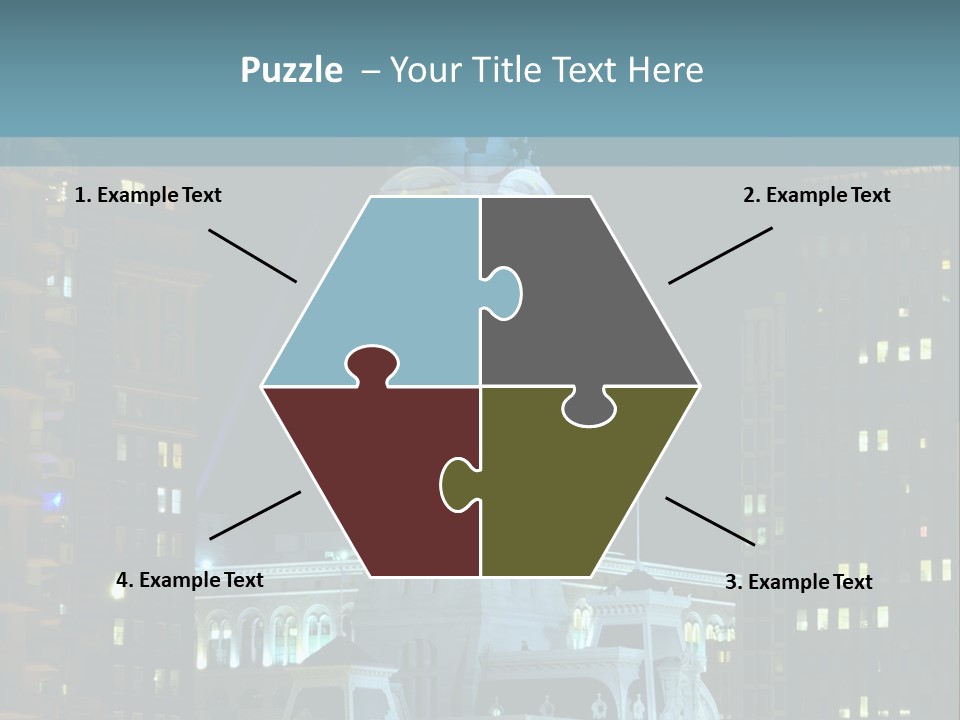 Evening Financial District America PowerPoint Template