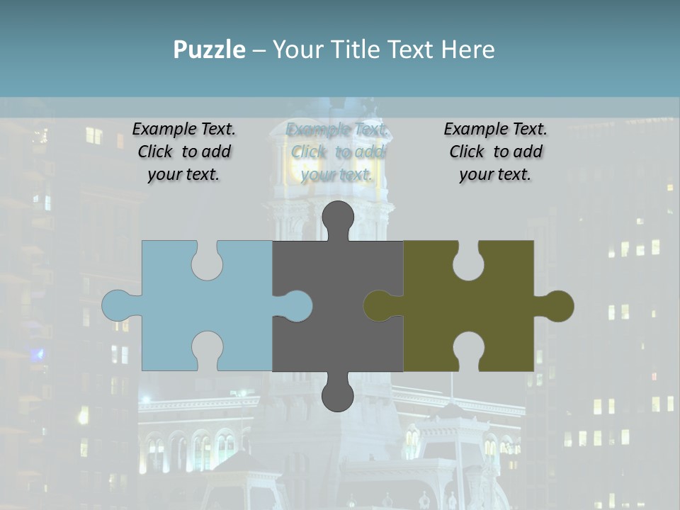 Evening Financial District America PowerPoint Template