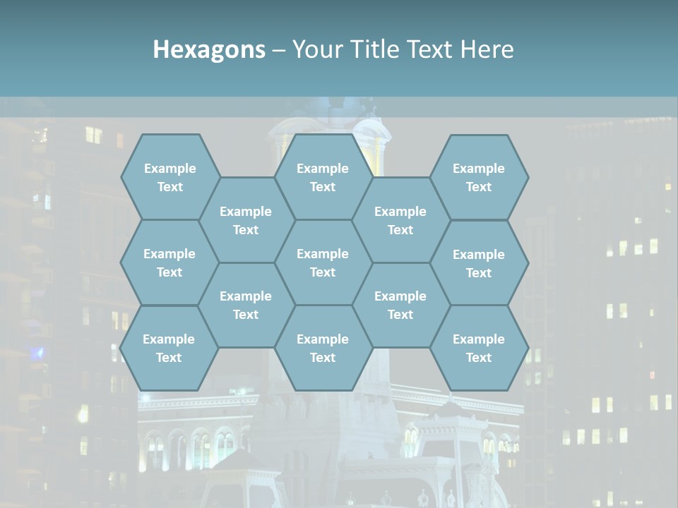 Evening Financial District America PowerPoint Template