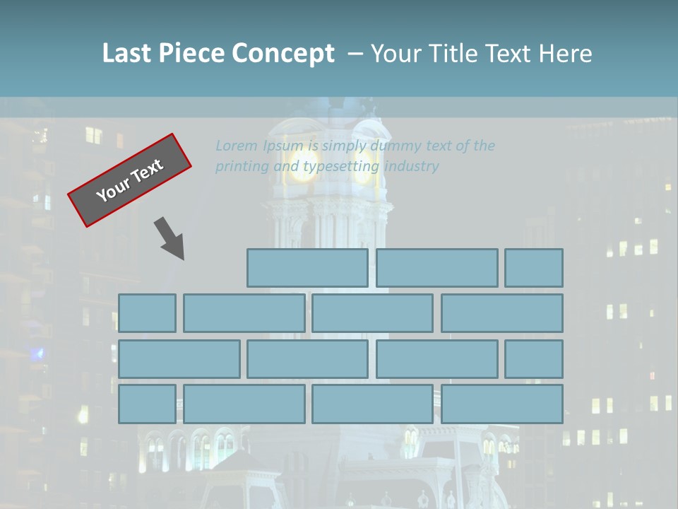 Evening Financial District America PowerPoint Template