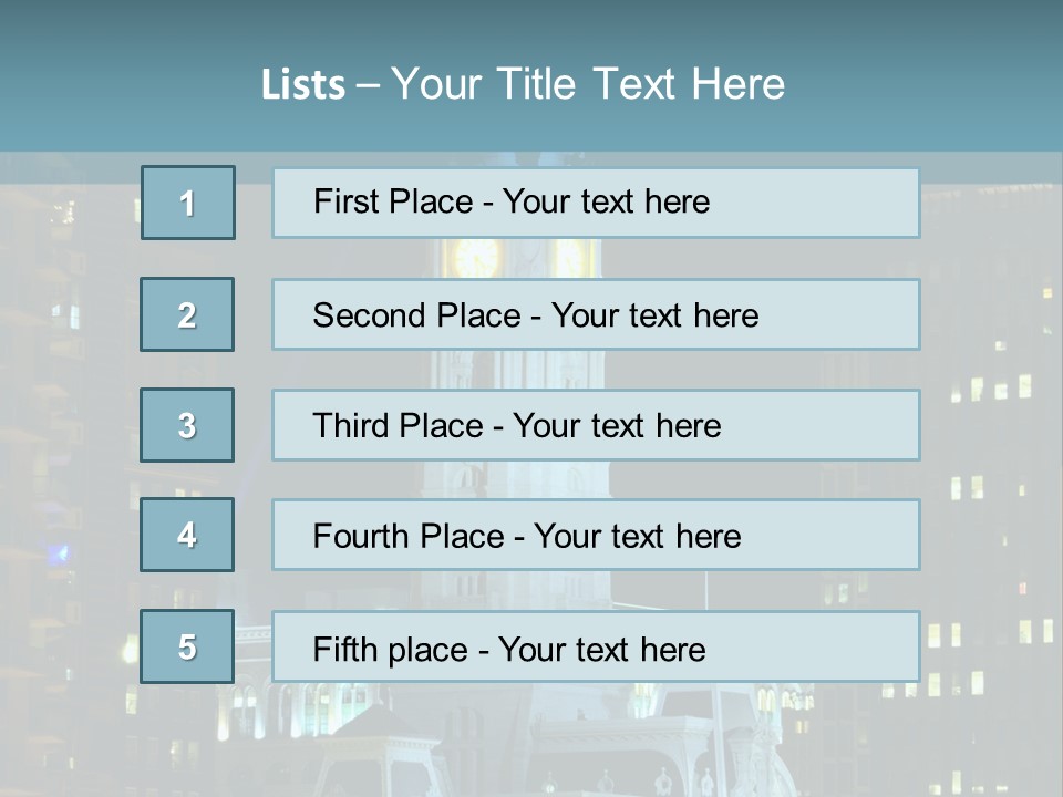 Evening Financial District America PowerPoint Template