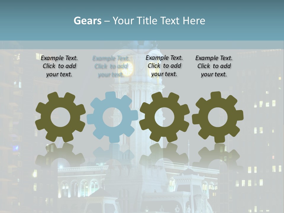 Evening Financial District America PowerPoint Template