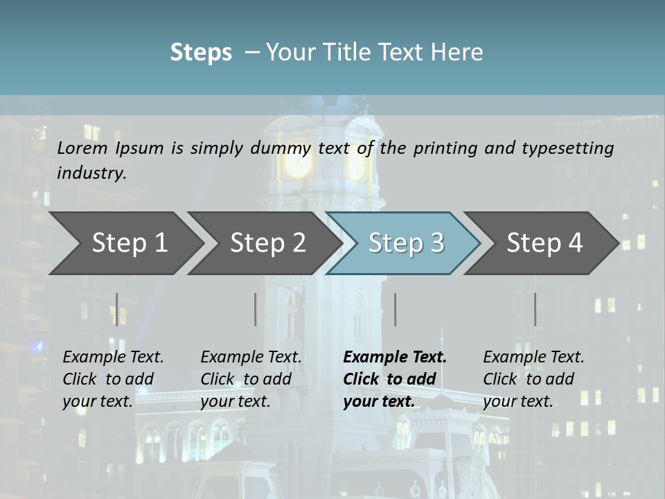 Evening Financial District America PowerPoint Template