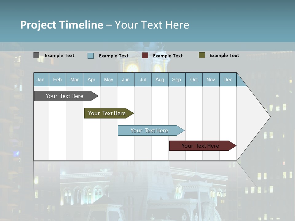 Evening Financial District America PowerPoint Template