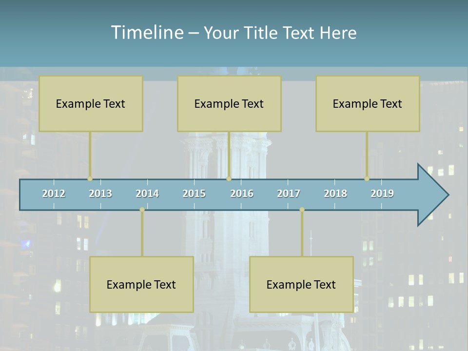 Evening Financial District America PowerPoint Template